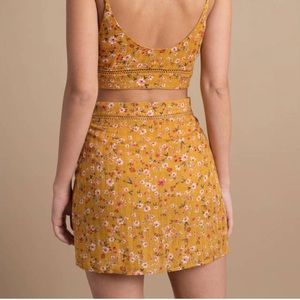 JACKIE MARIGOLD FLORAL PRINT MINI SKIRT - Tobi.com